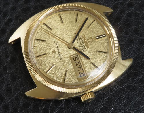 fig 6. Outstanding Original Solid 18ct Gold Omega Constellation 'C' Deluxe Chronometer Automatic Daydate c1968