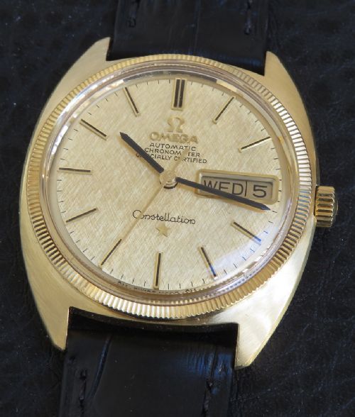 fig 7. Outstanding Original Solid 18ct Gold Omega Constellation 'C' Deluxe Chronometer Automatic Daydate c1968