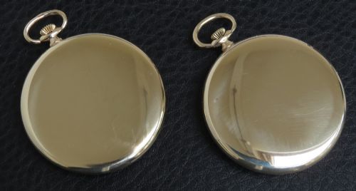 fig 5. Rare Pair of Vertex Solid 9ct Gold Pocket Watches c1964