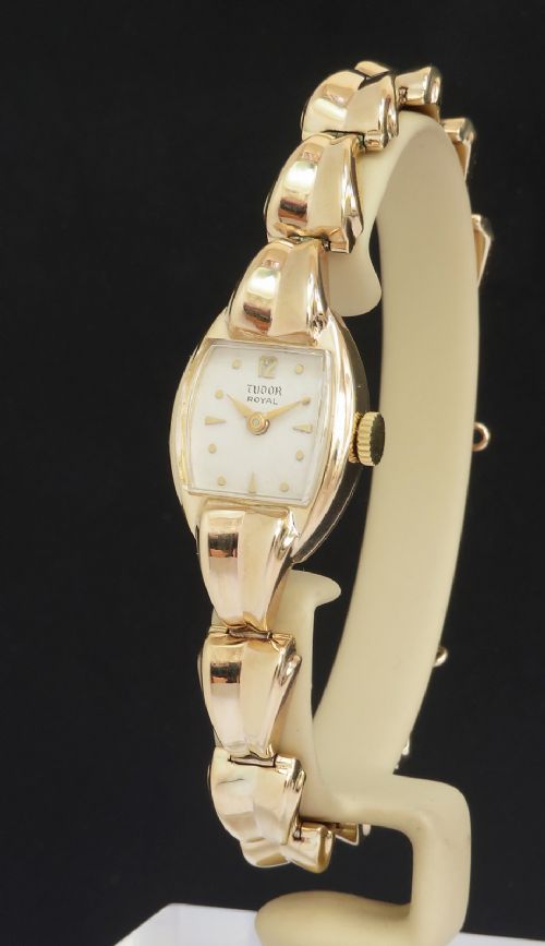 Solid 9ct Gold Rolex Tudor Art Deco Ladies Cocktail Watch C1955