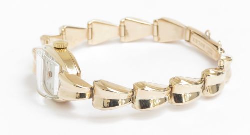 fig 3. Solid 9ct Gold Rolex Tudor Art Deco Ladies Cocktail Watch c1955