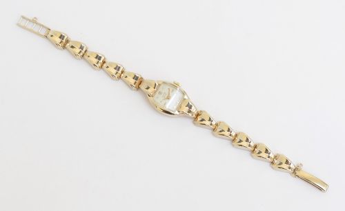 fig 6. Solid 9ct Gold Rolex Tudor Art Deco Ladies Cocktail Watch c1955