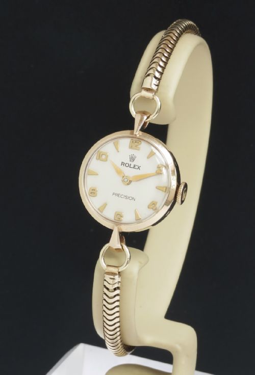 Solid 9ct Gold Rolex Precision Ladies Cocktail Watch C1960