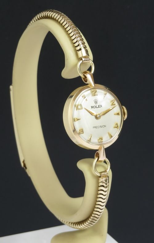 fig 2. Solid 9ct Gold Rolex Precision Ladies Cocktail Watch c1960