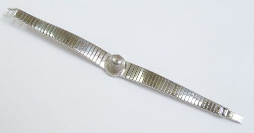 fig 4. Beautiful Solid 18ct White Gold and Diamonds Omega Ladies Watch c1966