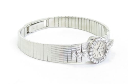 fig 5. Beautiful Solid 18ct White Gold and Diamonds Omega Ladies Watch c1966