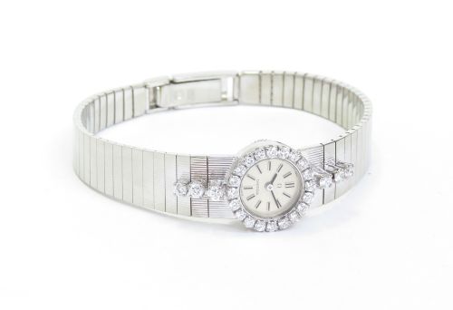 fig 6. Beautiful Solid 18ct White Gold and Diamonds Omega Ladies Watch c1966