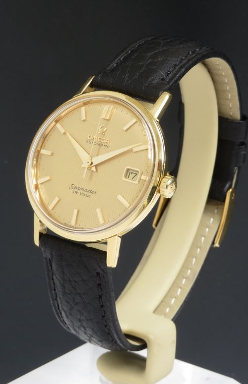 fig 1. Very Rare Solid 18ct Gold Omega Seamaster De Ville Deluxe c1963