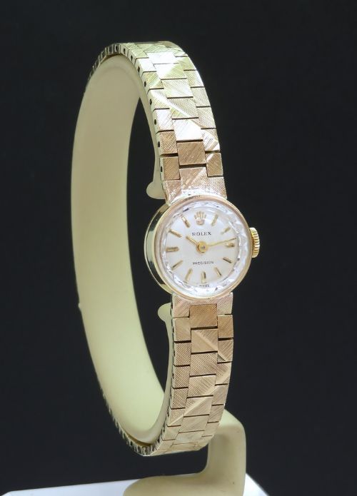 Solid 9ct Gold Rolex Precision Ladies Cocktail Watch C1966