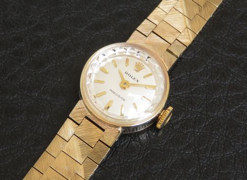 fig 5. Solid 9ct Gold Rolex Precision Ladies Cocktail Watch c1966