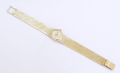 fig 2. Beautiful Mint Condition Solid 9ct Gold Omega La Flame Ladies Watch c1967