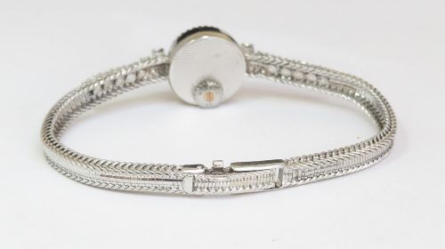 fig 7. Solid 18ct White Gold and Diamond Omega Ladies Cocktail Watch c1951
