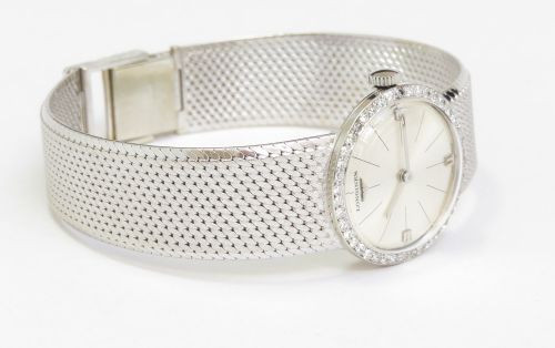 fig 3. Solid 18ct White Gold and Diamond Longines Ladies Watch c1966