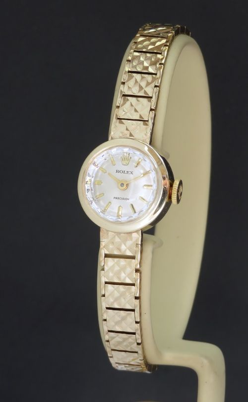 Solid 9ct Gold Rolex Precision Ladies Cocktail Watch C1966