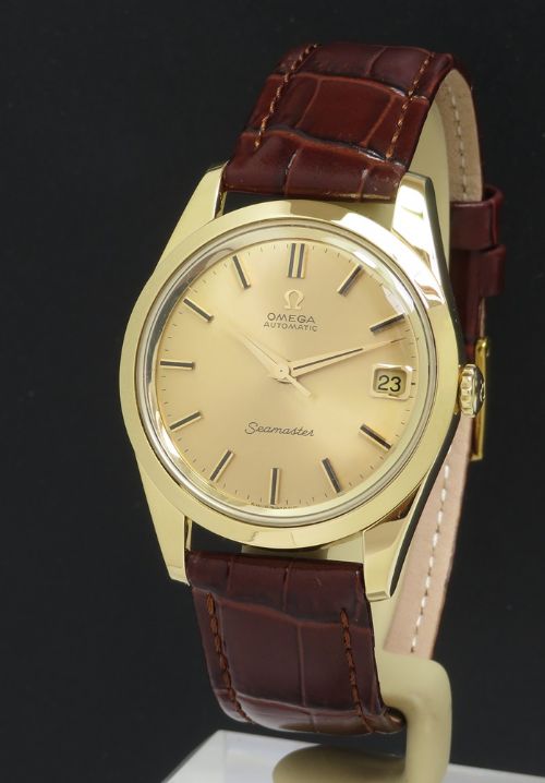 Very Rare Solid 18ct Gold Omega Seamaster Deluxe Automatic C1963