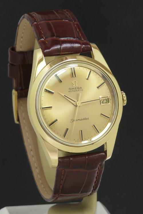 fig 2. Very Rare Solid 18ct Gold Omega Seamaster Deluxe Automatic c1963