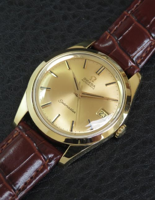 fig 3. Very Rare Solid 18ct Gold Omega Seamaster Deluxe Automatic c1963