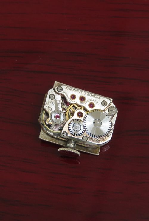 fig 6. Stunning Movado Platinum and Diamond Art Deco Ladies Cocktail Watch c1930