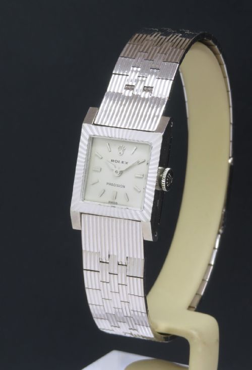 Solid 18ct White Gold Rolex Precision Cocktail Watch C1963-64