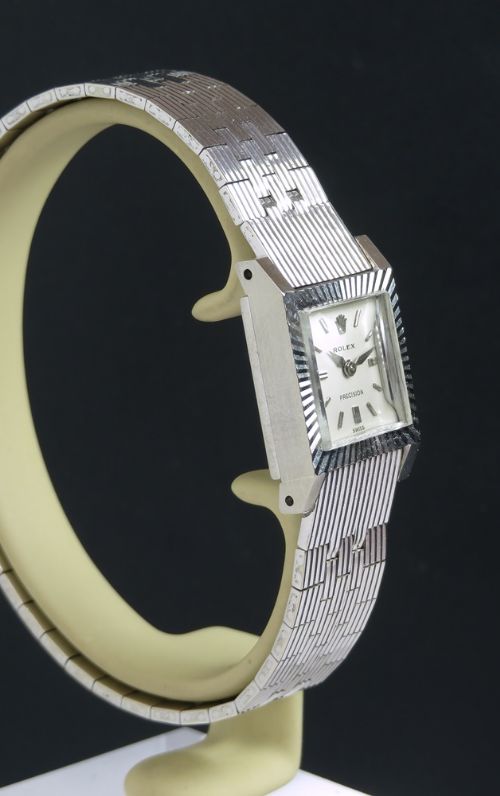 fig 3. Solid 18ct White Gold Rolex Precision Cocktail Watch c1963-64