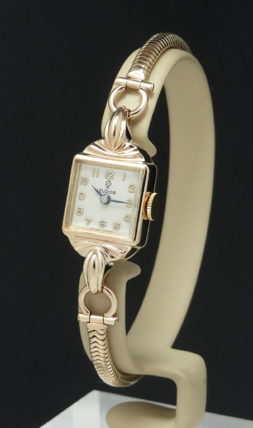Solid 9ct Gold Rolex Tudor Ladies Cocktail Watch C1955