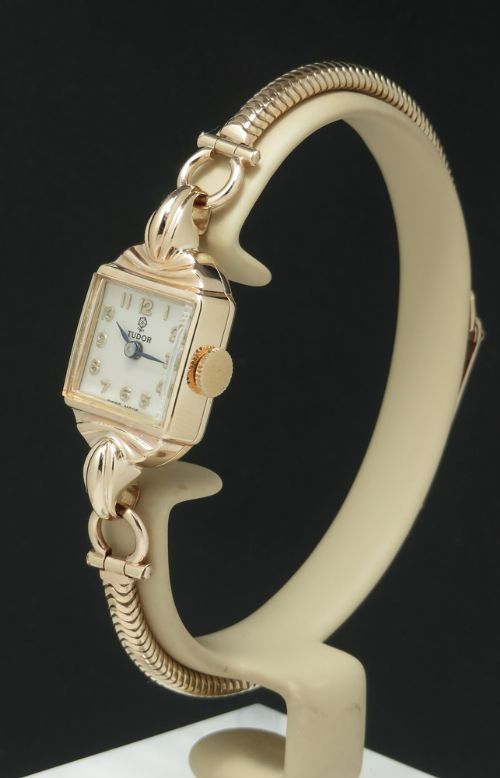 fig 1. Solid 9ct Gold Rolex Tudor Ladies Cocktail Watch c1955