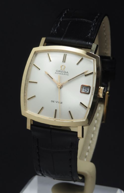 Very Rare Original Solid 18ct Gold Omega De Ville Automatic Cushion Case C1967