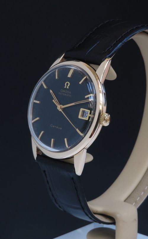 fig 1. Solid 9ct Gold Omega Geneve Automatic Calendar c1969