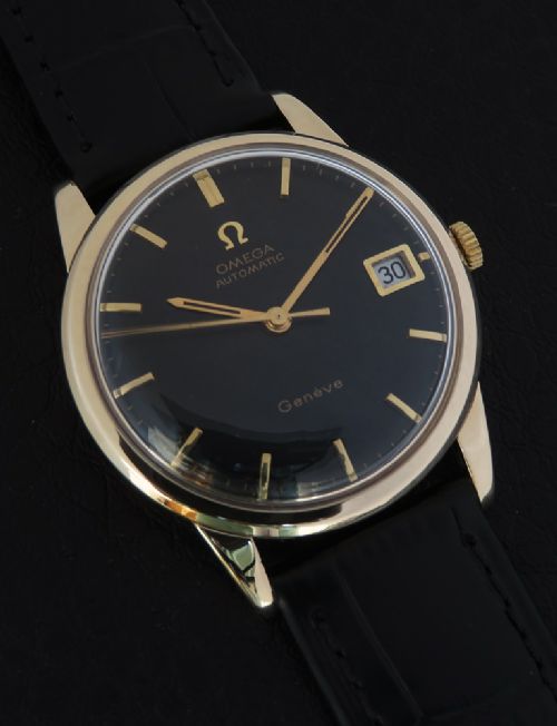 fig 3. Solid 9ct Gold Omega Geneve Automatic Calendar c1969