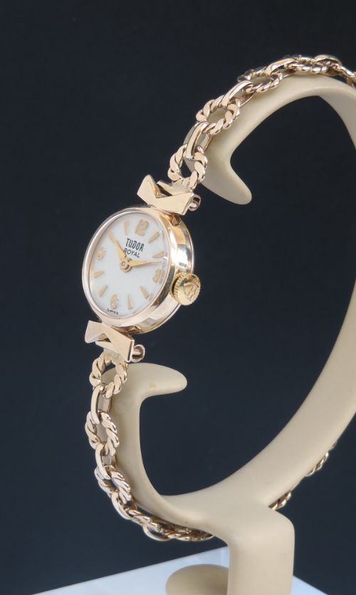 fig 1. Solid 9ct Gold Rolex Tudor Royal Ladies Cocktail Watch c1969