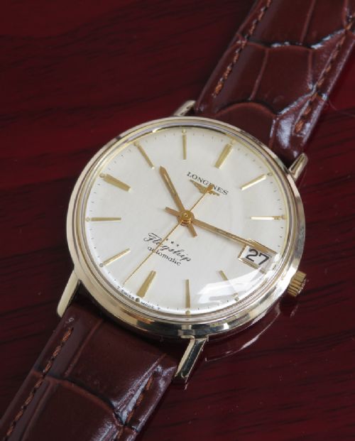 fig 4. Solid 9ct Gold Longines Flagship Automatic c1965