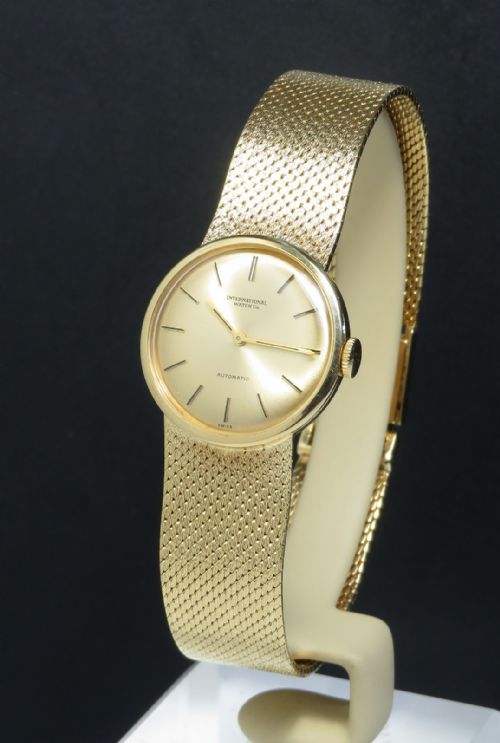 Solid 18ct Gold International Watch Company Iwc Automatic Ladies Watch C1966