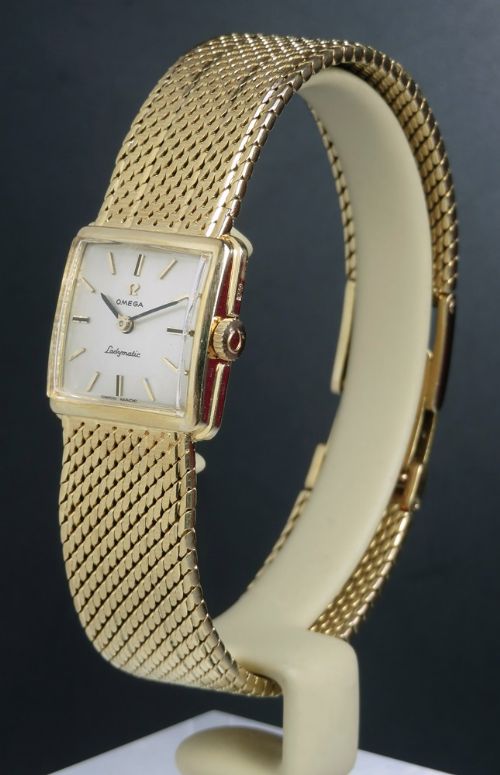 fig 1. Very Rare Solid 18ct Gold Omega Automatic c1968 Box and Paperwork