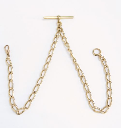 Incredible Heavy Solid 18ct Gold Victorian Double Albert Watch Chain C1880