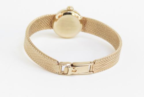 fig 5. Beautiful Solid 9ct Gold Omega Sapphette La Flame Cocktail Watch c1965