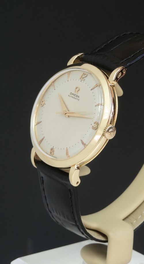 fig 2. Rare Solid 18ct Gold Omega Automatic Two Tone Dial c1955