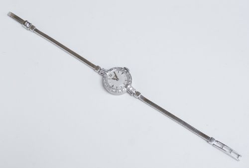 fig 4. Solid 18ct White Gold and Diamond Ladies Cocktail Watch by Vertex c1960