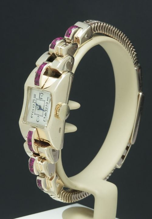 fig 5. Solid 9ct Gold and Ruby Ladies Watch by Tissot c1960