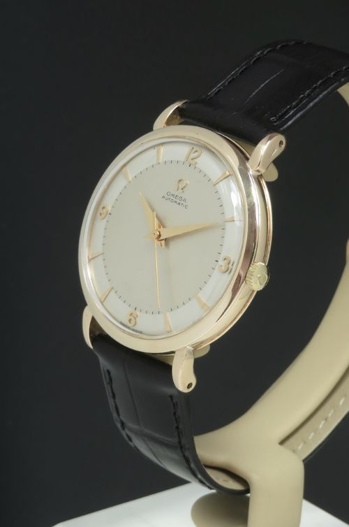 fig 1. Solid 9ct Gold Omega Automatic Two Tone Dial c1955