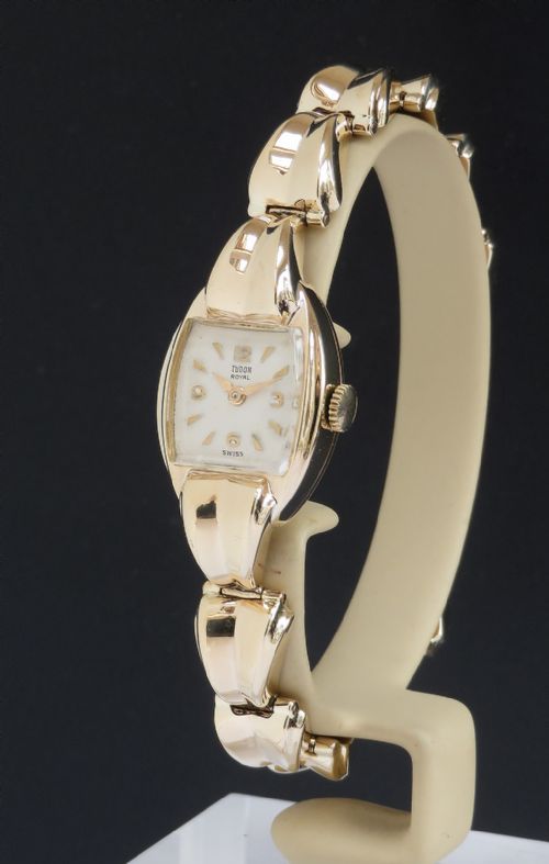 Solid 9ct Gold Rolex Tudor Royal Ladies Cocktail Watch C1955