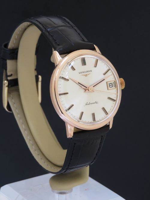 fig 2. Solid 18ct Rose Gold Longines Automatic c1966