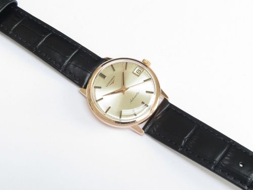 fig 3. Solid 18ct Rose Gold Longines Automatic c1966
