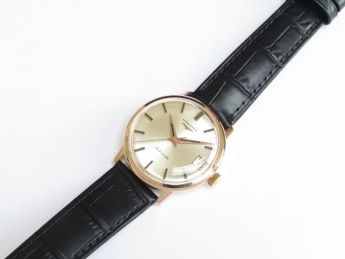 fig 4. Solid 18ct Rose Gold Longines Automatic c1966
