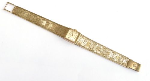 fig 3. Mint Condition Heavy Solid 9ct Gold Rolex Precision Cocktail Watch c1966