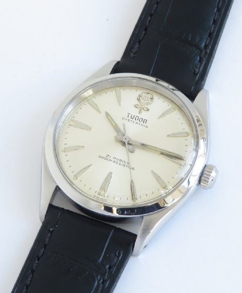 fig 2. Very Rare Rolex Tudor Oysterthin Big Rose c1958