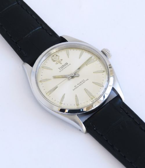 fig 3. Very Rare Rolex Tudor Oysterthin Big Rose c1958