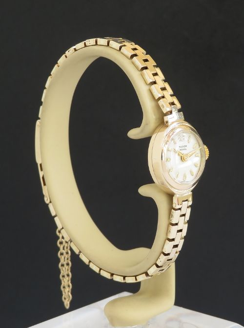 fig 3. Solid 9ct Gold Rolex Tudor Royal Cocktail Watch c1957
