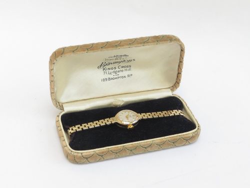 fig 5. Solid 9ct Gold Rolex Tudor Royal Cocktail Watch c1957