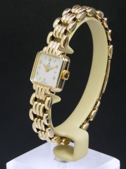 fig 1. Heavy Solid 9ct Gold Rolex Tudor Ladies Cocktail Watch c1955