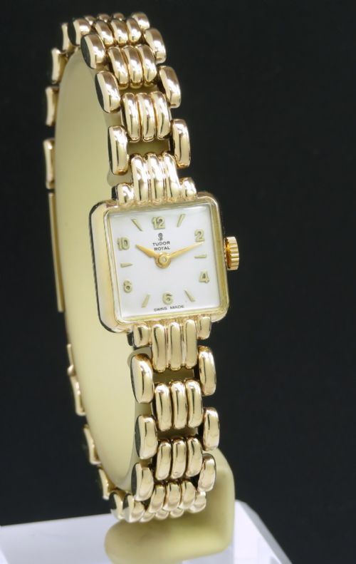 fig 2. Heavy Solid 9ct Gold Rolex Tudor Ladies Cocktail Watch c1955
